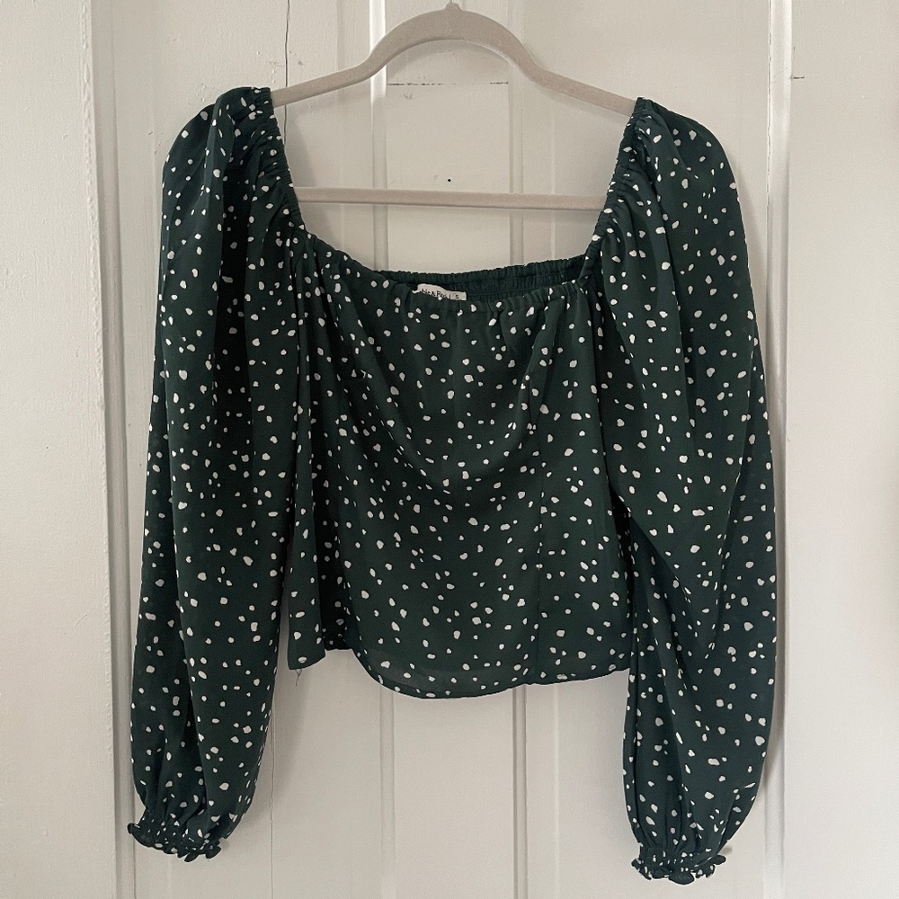 Abercrombie Green Patterned Blouse